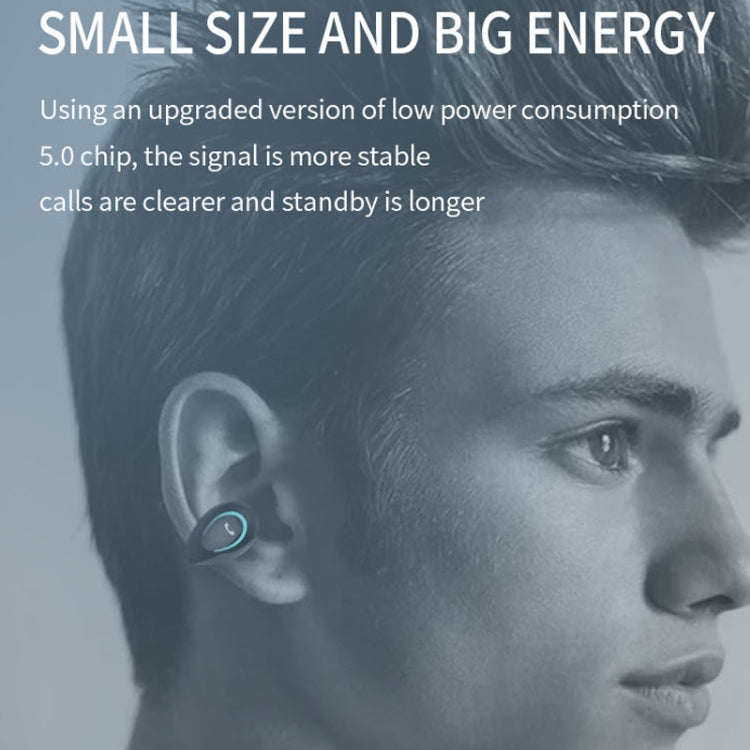YX08 Ultra-light Ear-hook Stereo Wireless V5.0 Bluetooth Earphones(Black)