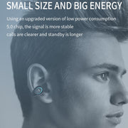 YX08 Ultra-light Ear-hook Stereo Wireless V5.0 Bluetooth Earphones(Black)