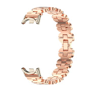 For Xiaomi Smart Band 10 / 9 / 8 Mijobs Bone Chain Stainless Steel Watch Band(Rose Gold+Light Gold)