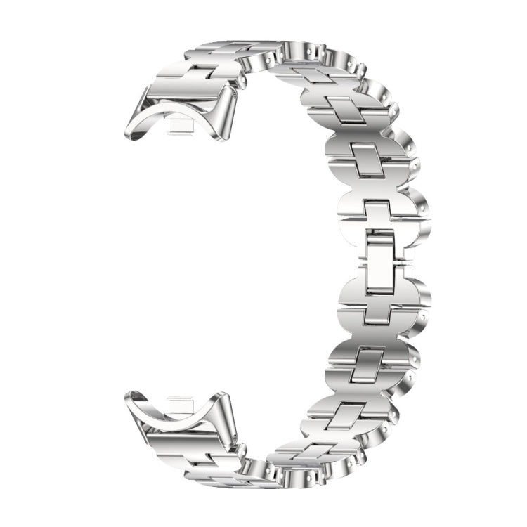 For Xiaomi Mi Band 8 / 9 / 9 NFC Mijobs Bone Chain Stainless Steel Watch Band(Silver)