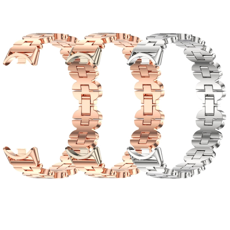 For Xiaomi Mi Band 8 / 9 / 9 NFC Mijobs Bone Chain Stainless Steel Watch Band(Silver)