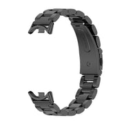 For Xiaomi Mi Band 8 / 9 / 9 NFC Mijobs Three Bead Stainless Steel Watch Band(Black)