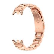 For Xiaomi Mi Band 8 / 9 / 9 NFC Mijobs Three Bead Stainless Steel Watch Band(Rose Gold)