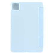 For Xiaomi Pad 6 / Pad 6 Pro Three-fold Holder Flip Tablet Leather Case(Sky Blue)