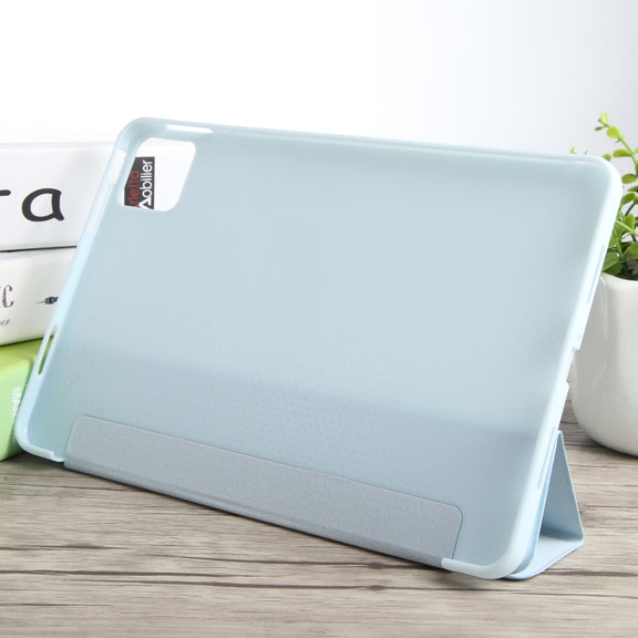 For Xiaomi Pad 6 / Pad 6 Pro Three-fold Holder Flip Tablet Leather Case(Sky Blue)