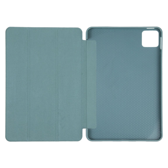 For Xiaomi Pad 6 / Pad 6 Pro Three-fold Holder Flip Tablet Leather Case(Dark Green)