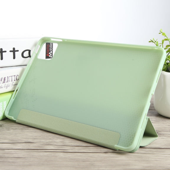 For Xiaomi Pad 6 / Pad 6 Pro Three-fold Holder Flip Tablet Leather Case(Mint Green)