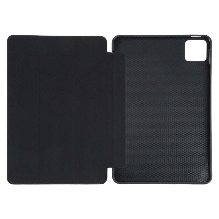 For Xiaomi Pad 6 / Pad 6 Pro Three-fold Holder Flip Tablet Leather Case(Black)