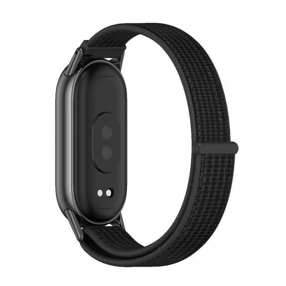 For Xiaomi Mi Band 8 / 9 / 9 NFC Mijobs Breathable Nylon Loop Watch Band(Black)
