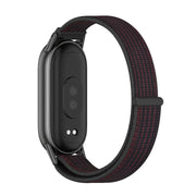 For Xiaomi Smart Band 10 / 9 / 8 Mijobs Breathable Nylon Loop Watch Band(Black Red)