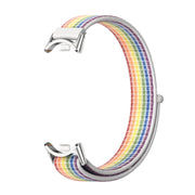 For Xiaomi Smart Band 10 / 9 / 8 Mijobs Breathable Nylon Loop Watch Band(Colorful Silver)