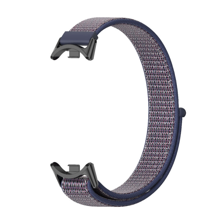 For Xiaomi Mi Band 8 / 9 / 9 NFC Mijobs Breathable Nylon Loop Watch Band(Midnight Blue Black)