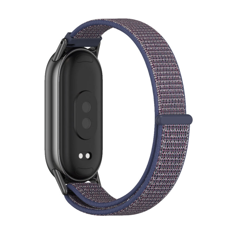 For Xiaomi Mi Band 8 / 9 / 9 NFC Mijobs Breathable Nylon Loop Watch Band(Midnight Blue Black)