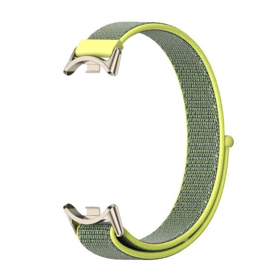 For Xiaomi Mi Band 8 / 9 / 9 NFC Mijobs Breathable Nylon Loop Watch Band(Bright Yellow Light Gold)