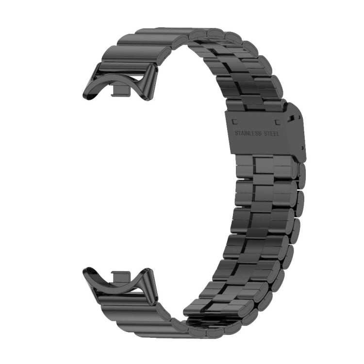 For Xiaomi Mi Band 8 / 9 / 9 NFC Mijobs Bamboo Buckle Stainless Steel Watch Band(Black)