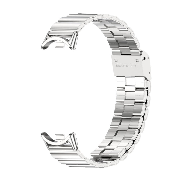For Xiaomi Smart Band 10 / 9 / 8 Mijobs Bamboo Buckle Stainless Steel Watch Band(Silver)