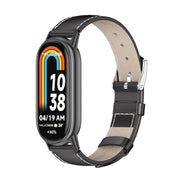 For Xiaomi Mi Band 8 / 9 / 9 NFC Mijobs Genuine Leather Watch Band(Black)