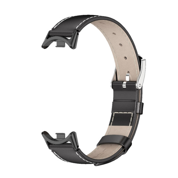 For Xiaomi Mi Band 8 / 9 / 9 NFC Mijobs Genuine Leather Watch Band(Black)