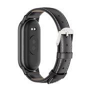 For Xiaomi Mi Band 8 / 9 / 9 NFC Mijobs Genuine Leather Watch Band(Black)