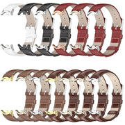 For Xiaomi Mi Band 8 / 9 / 9 NFC Mijobs Genuine Leather Watch Band(Brown Light Gold)