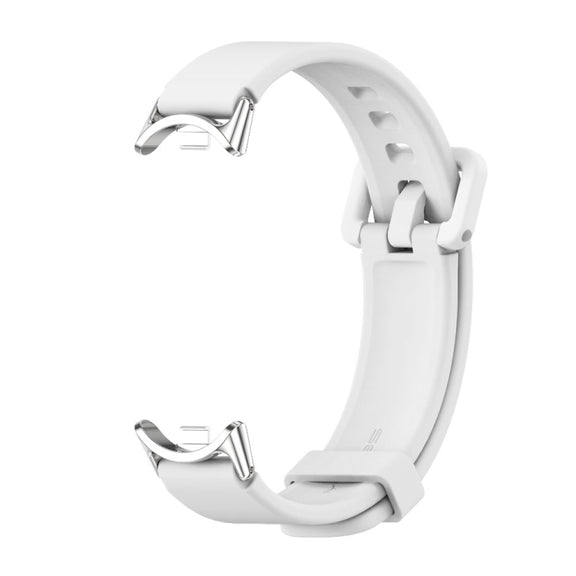 For Xiaomi Mi Band 8 / 9 / 9 NFC Mijobs Silicone Breathable Watch Band(White Silver)