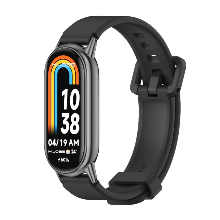 For Xiaomi Mi Band 8 / 9 / 9 NFC Mijobs Silicone Breathable Watch Band(Black)