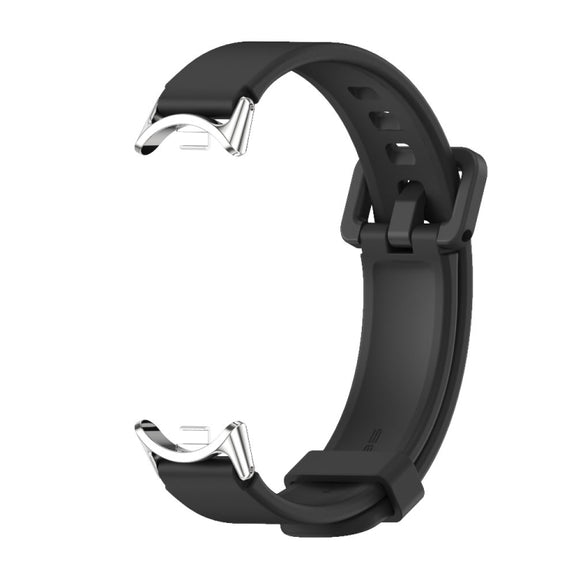 For Xiaomi Mi Band 8 / 9 / 9 NFC Mijobs Silicone Breathable Watch Band(Black Silver)