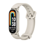 For Xiaomi Mi Band 8 / 9 / 9 NFC Mijobs Silicone Breathable Watch Band(Grey+Light Gold)