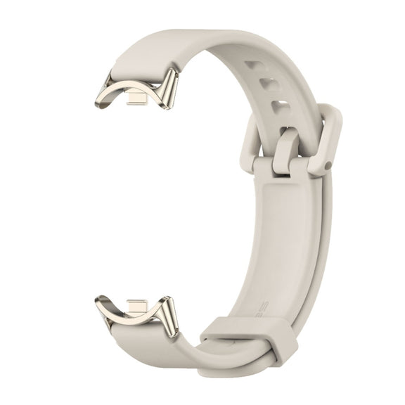 For Xiaomi Mi Band 8 / 9 / 9 NFC Mijobs Silicone Breathable Watch Band(Grey+Light Gold)