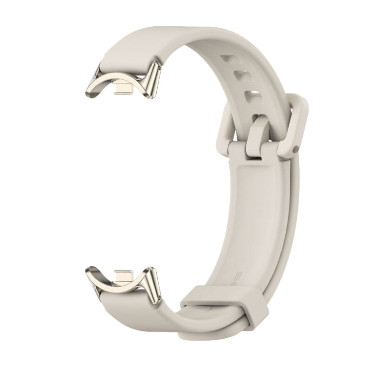 For Xiaomi Mi Band 8 / 9 / 9 NFC Mijobs Silicone Breathable Watch Band(Grey+Light Gold)