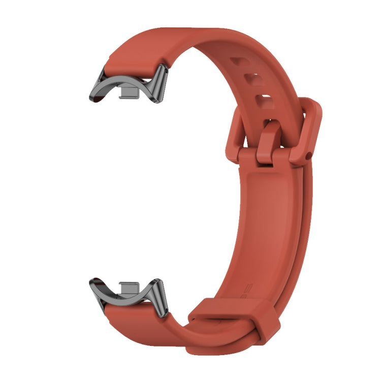 For Xiaomi Mi Band 8 / 9 / 9 NFC Mijobs Silicone Breathable Watch Band(Orange+Black)