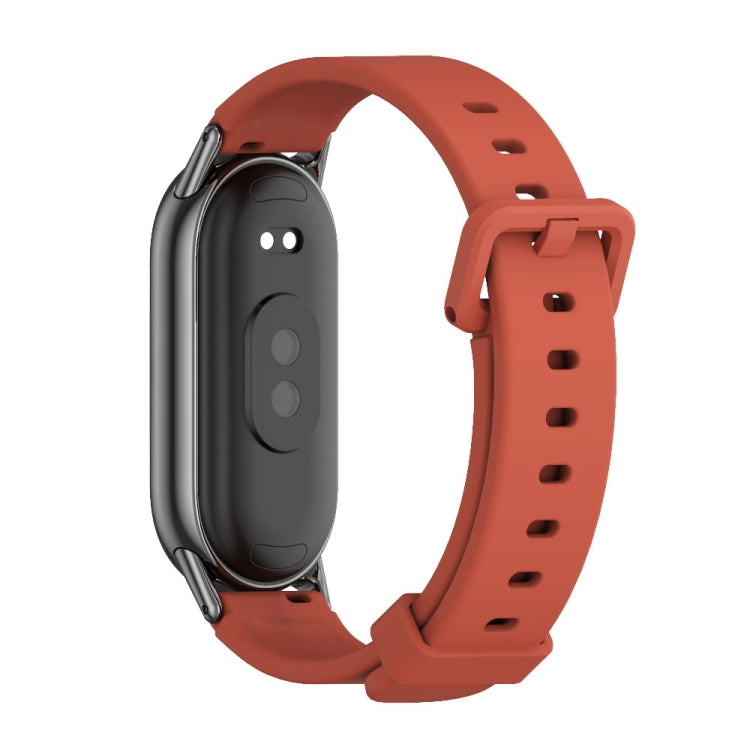 For Xiaomi Mi Band 8 / 9 / 9 NFC Mijobs Silicone Breathable Watch Band(Orange+Black)