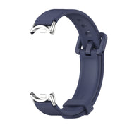 For Xiaomi Mi Band 8 / 9 / 9 NFC Mijobs Silicone Breathable Watch Band(Midnight Blue+Silver)