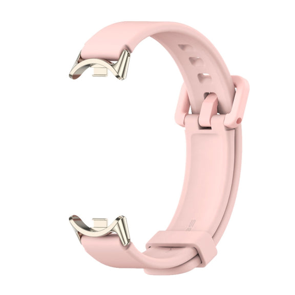 For Xiaomi Mi Band 8 / 9 / 9 NFC Mijobs Silicone Breathable Watch Band(Pink Light Gold)