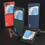 For Samsung Galaxy Z Flip5 ABEEL Genuine Leather Luolai Series Phone Case(Red)