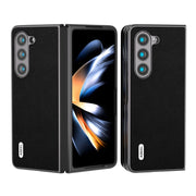 For Samsung Galaxy Z Fold5 ABEEL Genuine Leather Luolai Series Phone Case(Black)