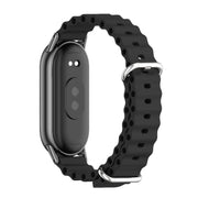 For Xiaomi Mi Band 8 / 9 / 9 NFC Mijobs Marine Silicone Breathable Watch Band(Black)