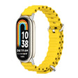 For Xiaomi Mi Band 8 / 9 / 9 NFC Mijobs Marine Silicone Breathable Watch Band(Yellow Silver) - Watch Bands by MIJOBS | Online Shopping South Africa | PMC TechLife | Buy Now Pay Later Mobicred