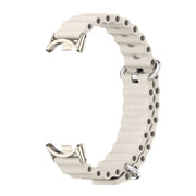 For Xiaomi Smart Band 10 / 9 / 8 Mijobs Marine Silicone Breathable Watch Band(Grey Light Gold)