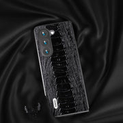 For Samsung Galaxy Z Fold5 ABEEL Genuine Leather Weilai Series Phone Case(Black)