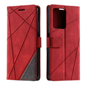 For Redmi Note 12 Pro Speed Skin Feel Splicing Horizontal Flip Leather Phone Case(Red)