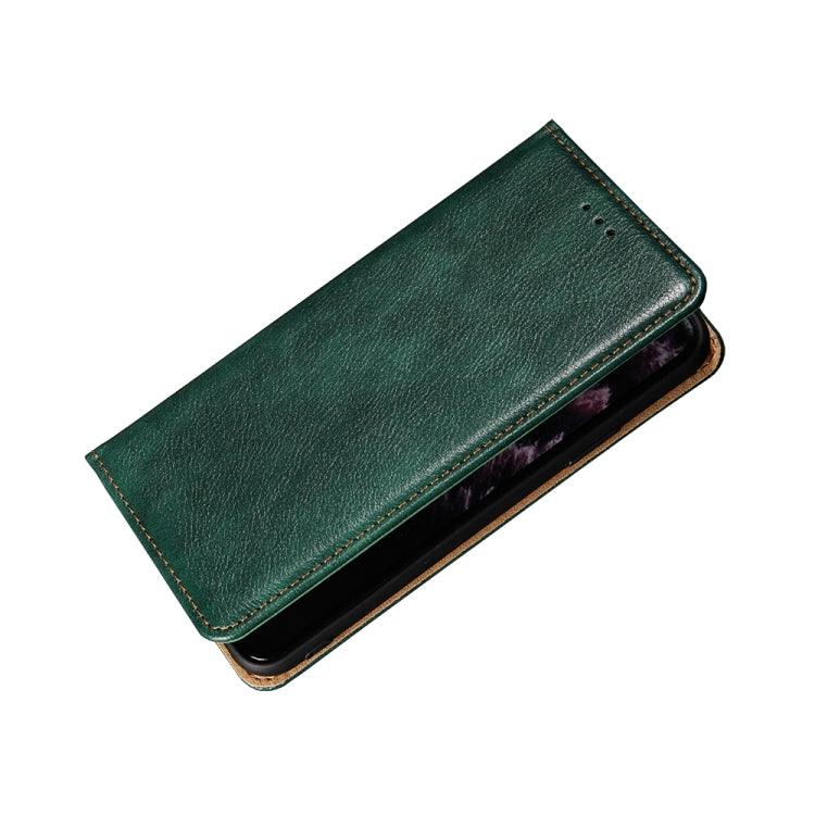 For Nokia C12 Gloss Oil Solid Color Magnetic Leather Phone Case(Brown)