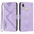 For Huawei Y6 2019 Line Pattern Skin Feel Leather Phone Case(Light Purple) - free shipping - PMC TechLife - Order now!
