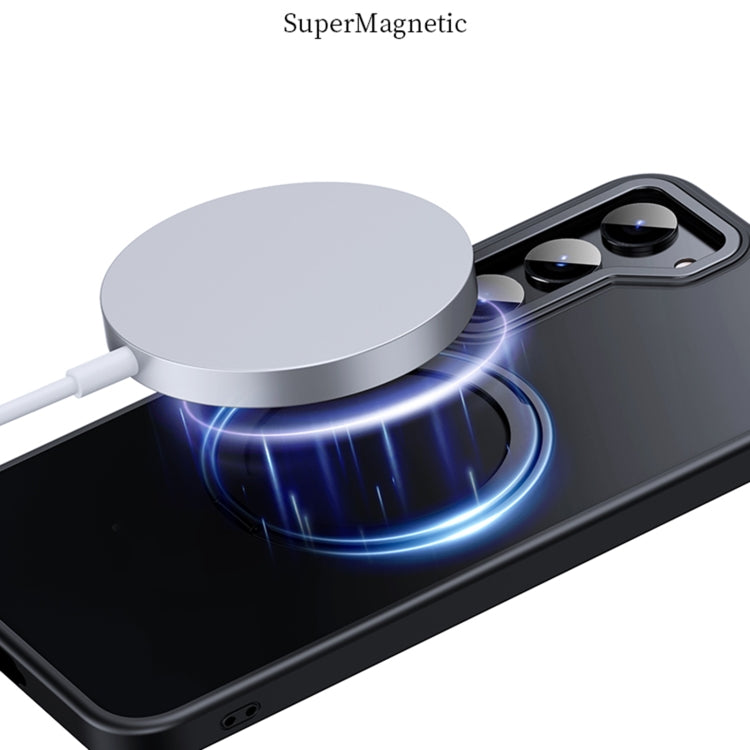 For Samsung Galaxy S23 5G 360 Rotating MagSafe Magnetic Skin Feel Phone Case(Black)