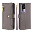 For OPPO Reno10 Pro+ 5G Sheep Texture Cross-body Zipper Wallet Leather Phone Case(Grey) - OPPO Cases by PMC TechLife | Online Shopping South Africa | PMC TechLife | Buy Now Pay Later Mobicred