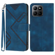 For Honor 70 Lite Line Pattern Skin Feel Leather Phone Case(Royal Blue) - free shipping - PMC TechLife - Order now!