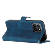 For Honor 70 Lite Line Pattern Skin Feel Leather Phone Case(Royal Blue)