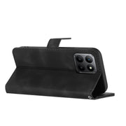 For Honor 70 Lite Line Pattern Skin Feel Leather Phone Case(Black)