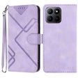For Honor 70 Lite Line Pattern Skin Feel Leather Phone Case(Light Purple) - free shipping - PMC TechLife - Order now!