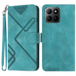 For Honor 70 Lite Line Pattern Skin Feel Leather Phone Case(Light Blue) - Honor Cases by PMC TechLife | Online Shopping South Africa | PMC TechLife